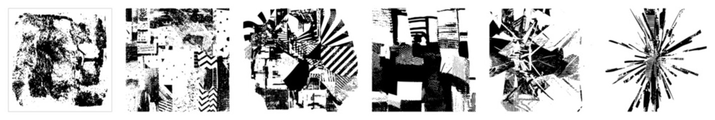 Abstract geometric in black and white