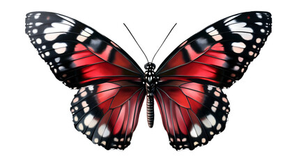 Detailed Illustration of a Monarch Butterfly Isolated on White Background