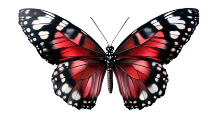 Detailed Illustration of a Monarch Butterfly Isolated on White Background