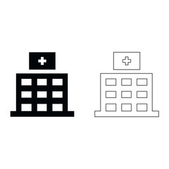 Vector illustration of a business office building icons set featuring a 3d pixel design with integrated QR code technology and mobile data scan symbols for modern internet coding