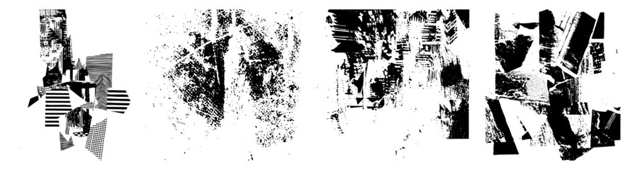 Obraz premium abstract geometric shapes fragmented composition