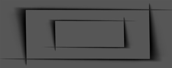 Square shadow box frame vector effect template. Rectangle page border shade illustration set on transparent background. Realistic isolated empty poster edge lines pack with corner gradient overlay.