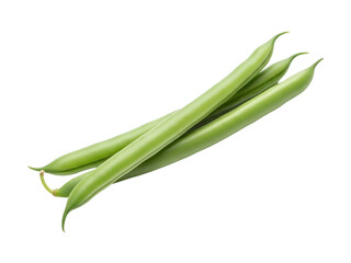 Obraz premium A vibrant cluster of fresh, healthy green beans isolated on transparent background