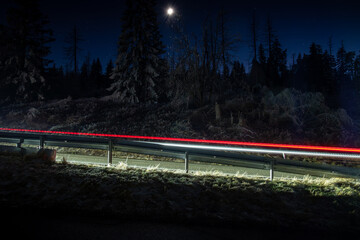 Mountain light stripe car ice 