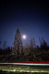 Mountain light stripe car ice 