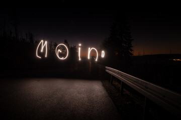 Mountain light stripe car ice 