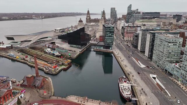 View over the Royal Daffodil towards the Liverpool waterfront