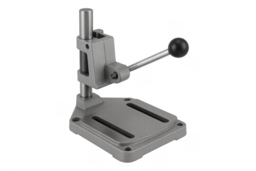 Drill press stand holding rotary tool accessory