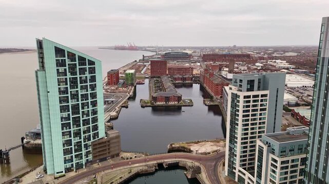 Waterloo Quay between Princes Parade and the Princes Dock Apartments tower