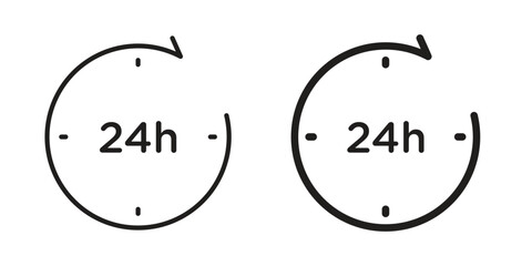 24 Hrs icons symbol collection. Vector Illustration. vector icon set.
