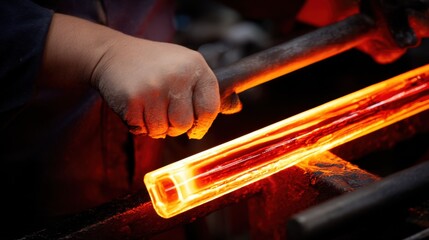 Focus on a composite crucible being handled by a technician illustrating lightweight design combined with superior heat endurance for advanced smelting operations.