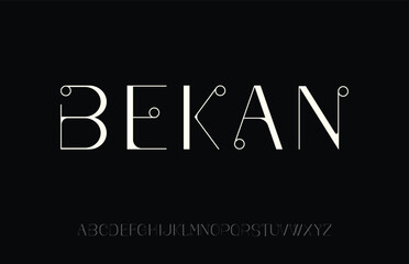Bekan - Modern Elegant Font, Typography Geometric Fots, For Logo, Branding, Fashion, Video,
