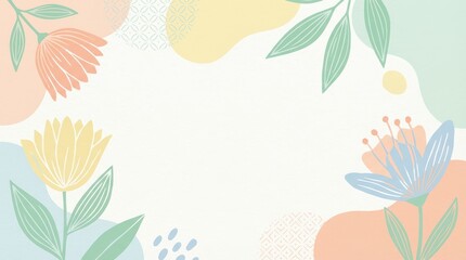 Creative floral background design digital art colorful graphics soft pastels creative workspace aesthetic concept for modern projects