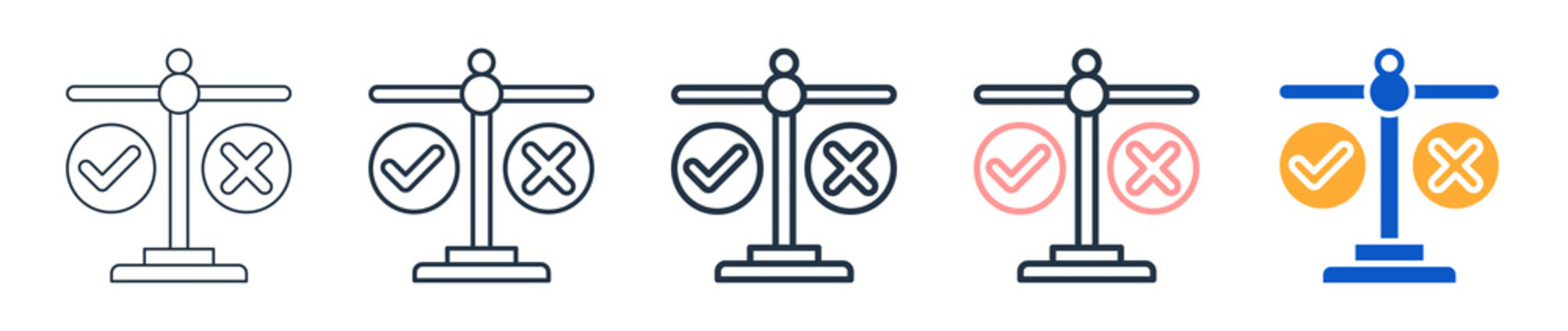 Feasibility Study different style icons set vector illustration. 