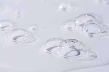 Transparent cosmetic product for skin care.