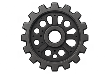Industrial gear sprocket showing mechanical engineering concept