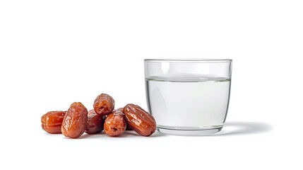 Fresh Dates And Glass Water