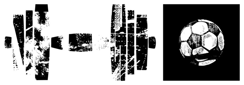 weightlifting barbell and soccer ball vector