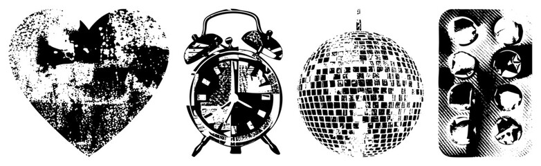 heart alarm clock disco ball pills