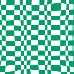 Green Checkerboard Retro Pattern Background