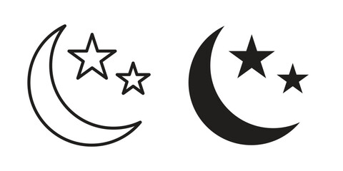 Moon icons symbol collection. Vector Illustration. vector icon set. © Ranveer