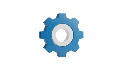 Blue Gear with White Center