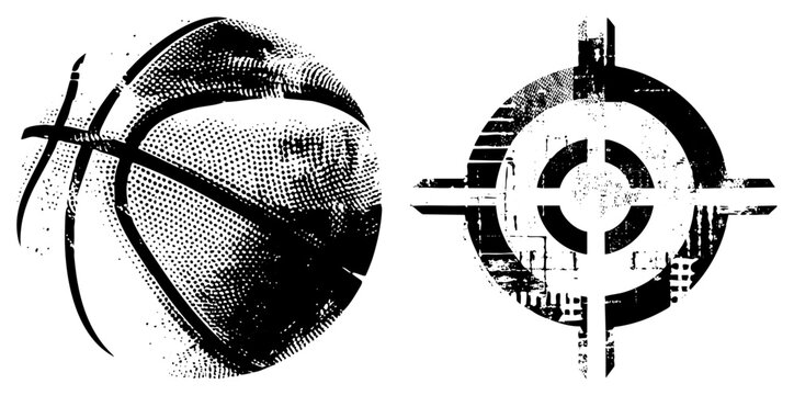 basketball and target set