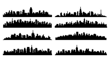 Collection of City Skylines Silhouette