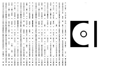 abstract dot with bold letter c