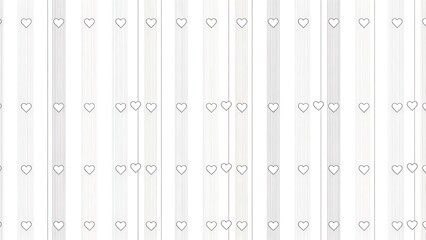 A seamless background featuring delicate gray vertical lines adorned with repeating heart motifs
