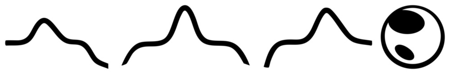 Fototapeta premium waveforms and yin yang symbol