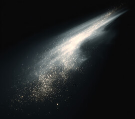 blue and white light beam and star dust glow space background