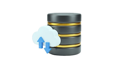 Cloud storage and database icon