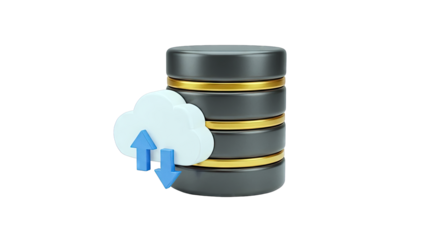 Cloud storage and database icon