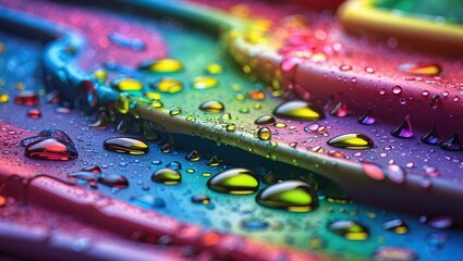 Color and droplet: waves of reflection &mdash; AI-generated