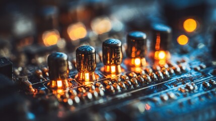 Focused view of electrical components featuring copper stamping for conductive circuits emphasizing technical performance in industrial use.