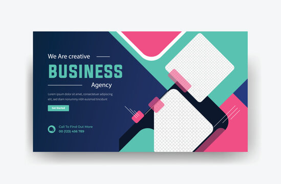 we are creative business agency youtube video thumbnail design, unique business template design 