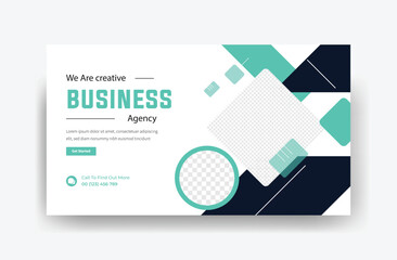 creative business agency youtube thumbnail or web banner template design 
