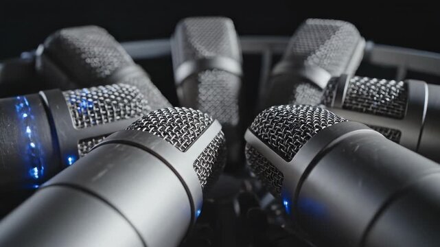 microphone on a stand