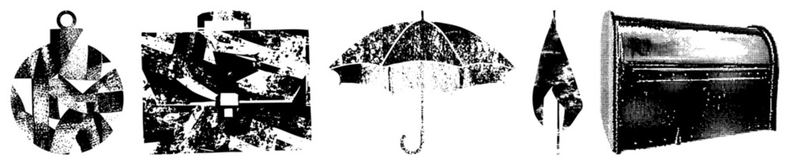 abstract geometric ornaments and umbrella vector set