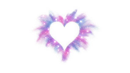 Radiant heart glow isolated on transparent background