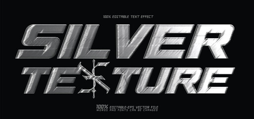 Obraz premium 3d silver texture text effect