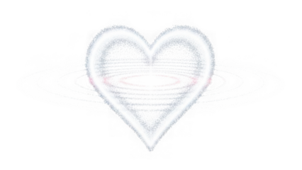 Delicate heart illustration isolated on transparent background