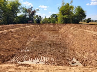 The reserve water source in the farmer's farm.