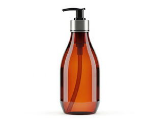 Brown glass soap dispenser with pump