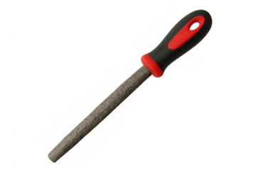 Metal file rasp hand tool on transparent background