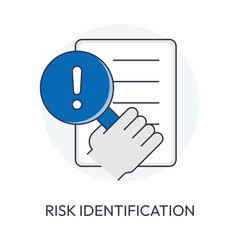Risk Identification Process in Business Management Icon