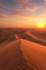 AI Image Of A Sunset In The Desert