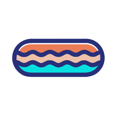 Fototapeta premium Abstract depiction of beach horizon in minimalist vector art