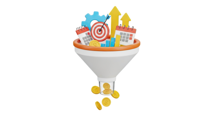 Business Funnel Concept: Sales, Growth, and Success